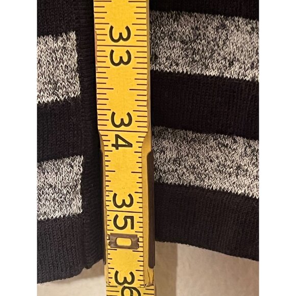 J. Jill Wearever Collection Striped Button-Front Cardigan Sweater XS Black Gray - Picture 10 of 11